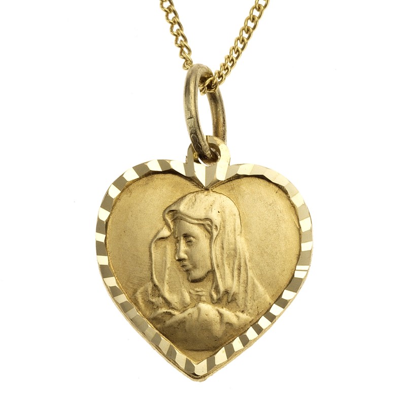 333 Goldkette mit heiliger Madonna 38 cm ZEEME for KIDS