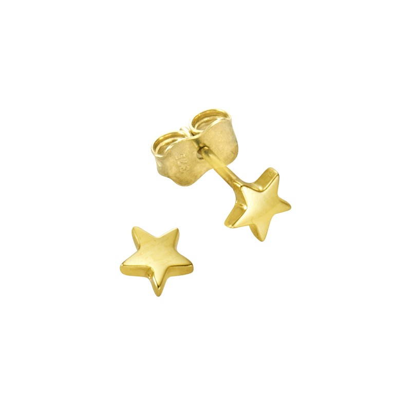 375 Gold Ohrstecker wunderschöne Sterne 0,5 cm