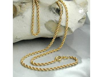 Kordelkette aus 375 Gelbgold 9 Karat 42m länge