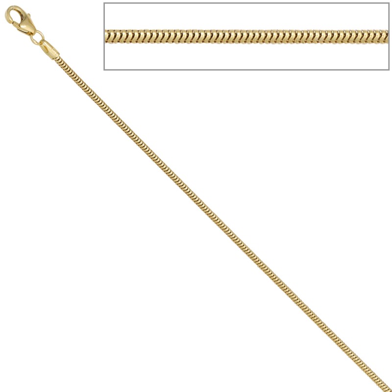 585 Gold Schlangenkette 50 cm länge 1,6 mm stärke 14 Karat