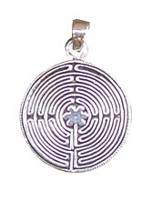 Anhänger "Labyrinth Chartres" 2,5cm Silber 925 8,0g