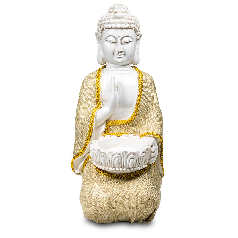 Buddha Friedensfigur mit einem Teelchthalter 33 cm