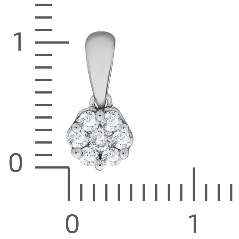 Diamant Brillant Anhänger aus 375 Gold 1,5 cm Schmuck Geschenk