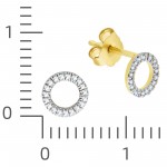 Diamant Ohrstecker in Ringform aus 375 Gelbgold Vivance