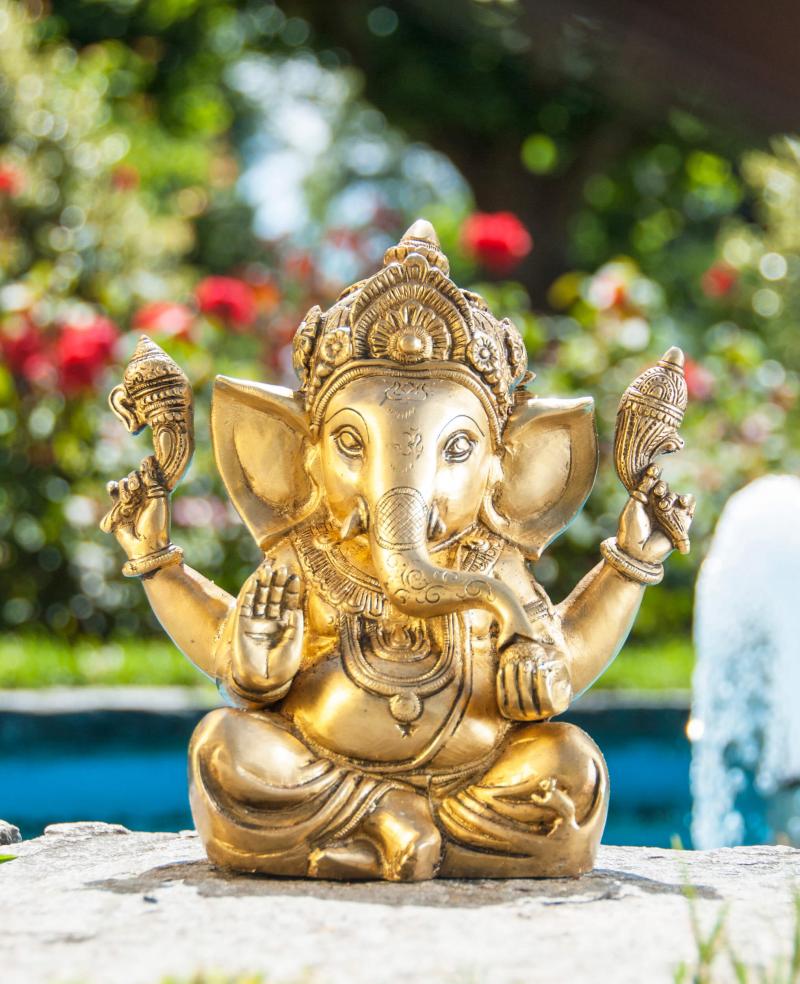 Ganesha Figur aus Messing 23 cm