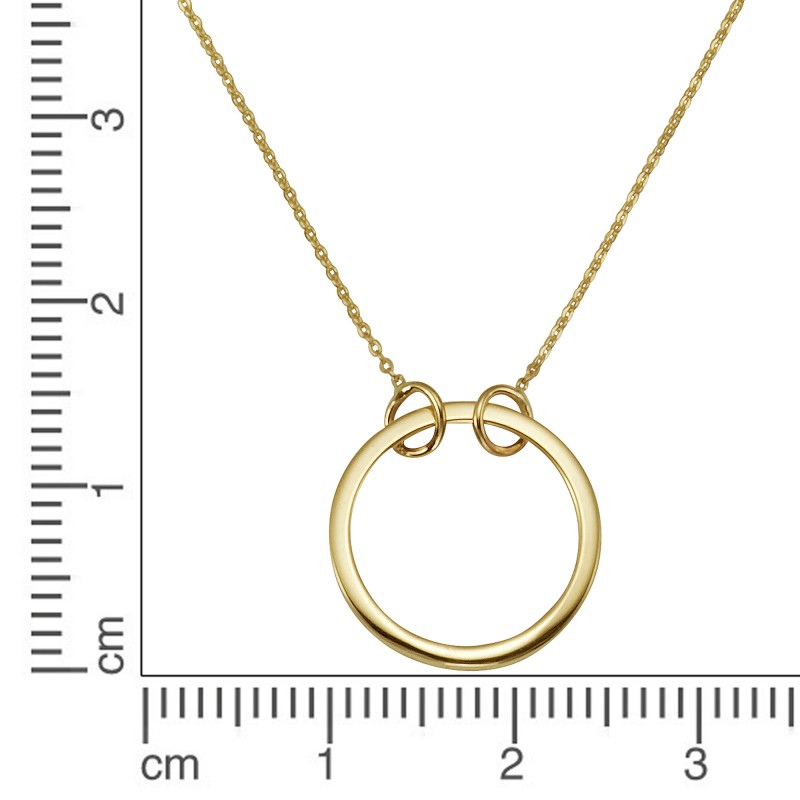 Modische Goldkette 375 Gold 42 cm mit einem Goldring Ellen K.