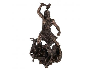 Figur von Thor dem ersten Sohn von Odin aus Polyresin bronziert