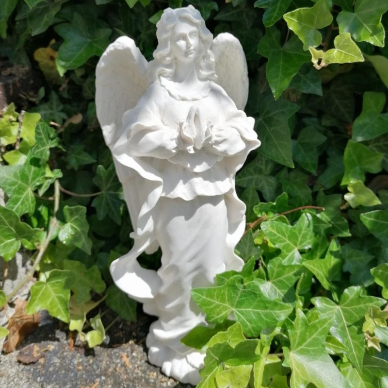 Wunderschöne betende Engelsfigur aus Alabaster 25 cm