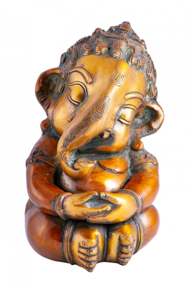 Ganesha als niedliches Baby aus Messing - 21 cm - 4 kg