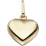 Herz Anhänger aus 925 Silber vergoldet 11,4 x 10,5 mm