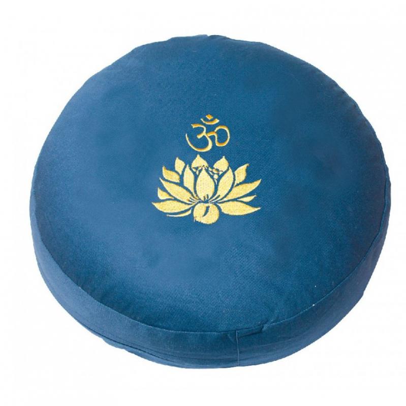 Meditationskissen mit Om und Lotus bestickt - verschiedene Farben