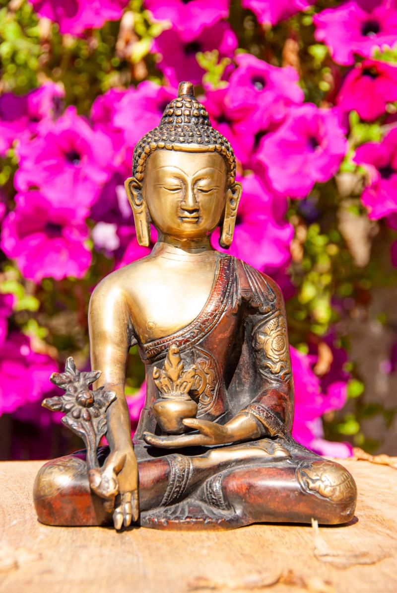 Medizin Buddha Messingfigur 19,5 cm