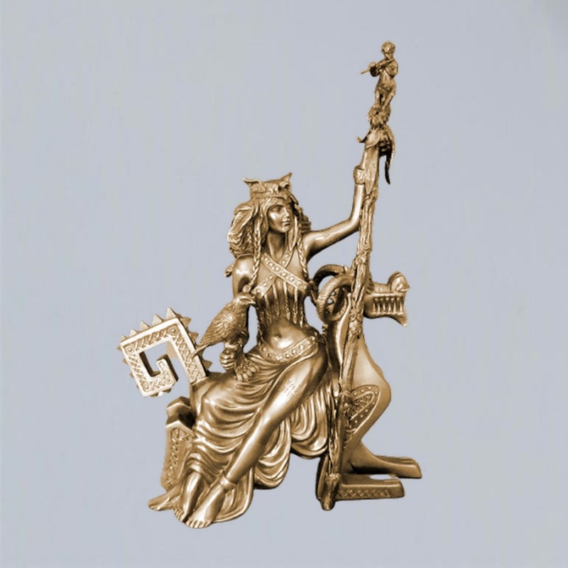 Nordische Göttin Frigga aus Polyresin viele schöne Details 27.5 cm