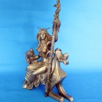 Nordische Göttin Frigga aus Polyresin viele schöne Details 27.5 cm