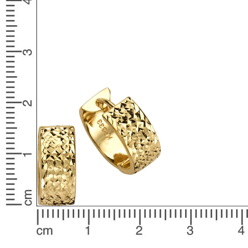 Sehr exklusive breite Creolen aus 333 Gelbgold 1,5 cm